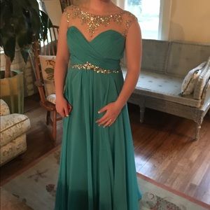 TEAL PROM DRESS